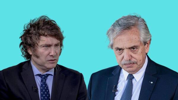 La carita que pusieron Alberto Fern ndez y Javier Milei en su